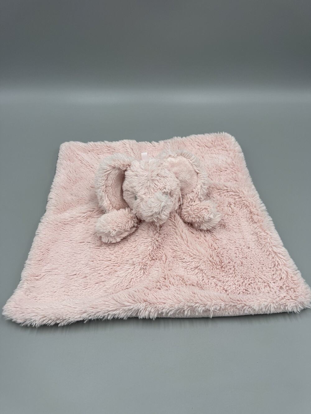 Oobles Pink Elephant Lovey Rattle Plush Baby Fluffy Security Blanket